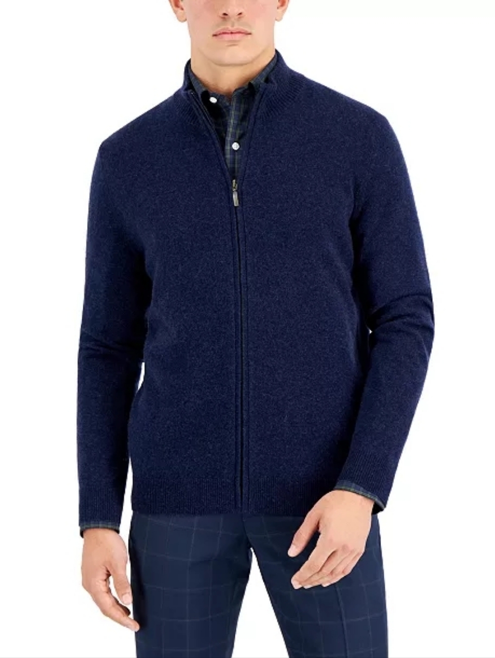 Club Room Men's Full-Zip Cashmere Sweater